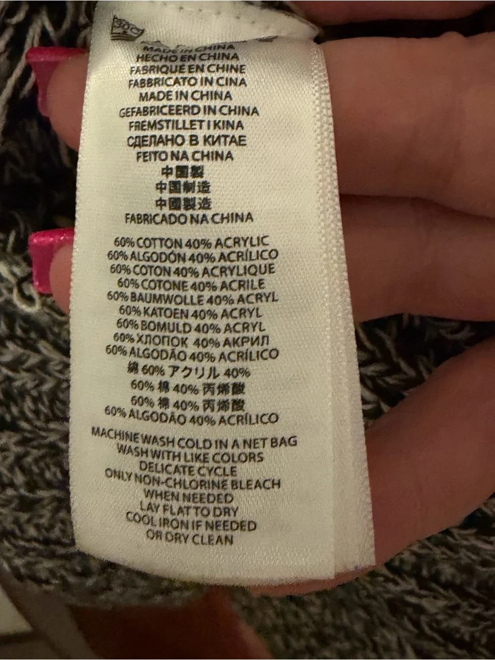 Michael Kors Black & White Marled Toggle Knit Poncho